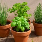 Como plantar temperos em vasos no quintal