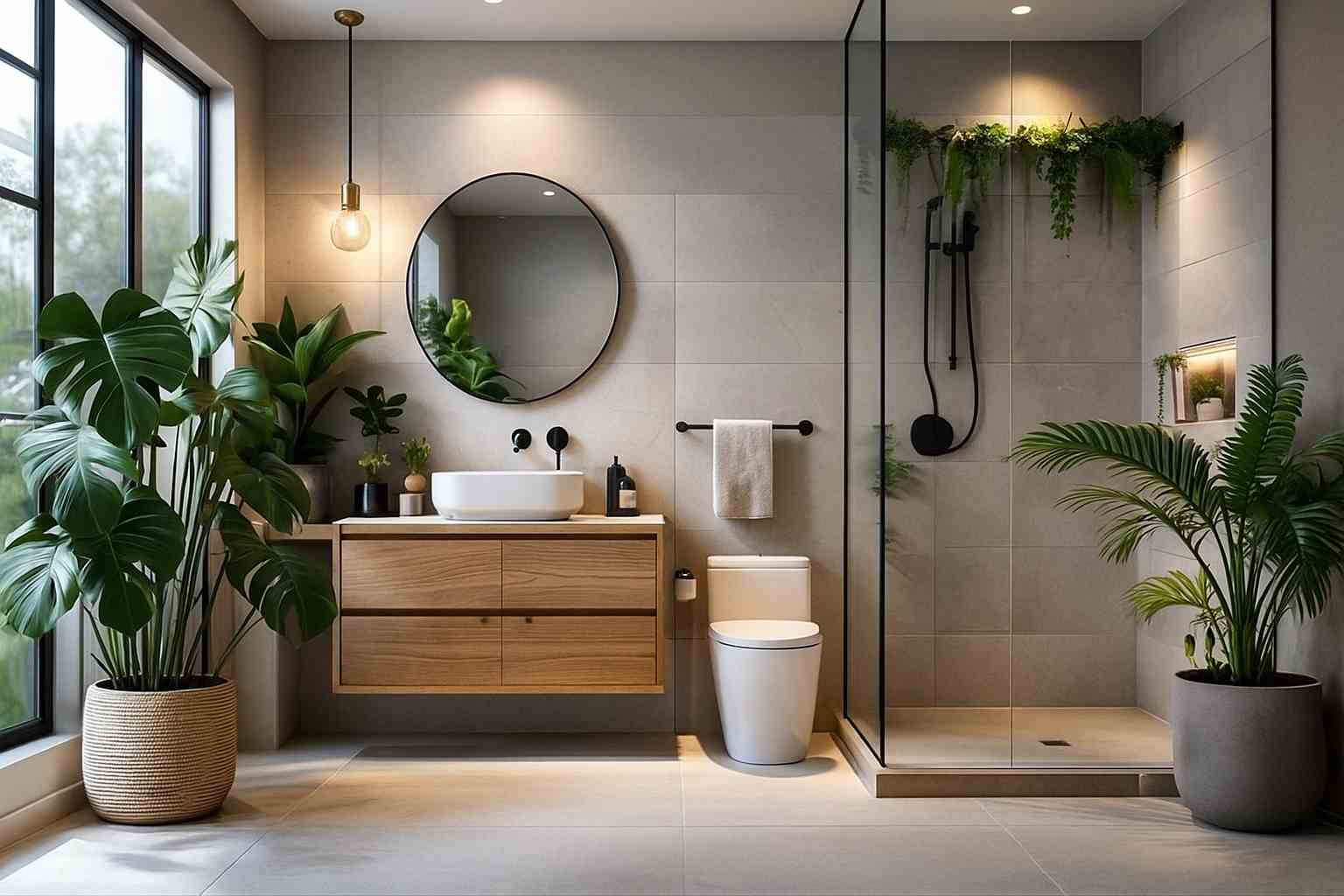 Como usar plantas na decoração do banheiro