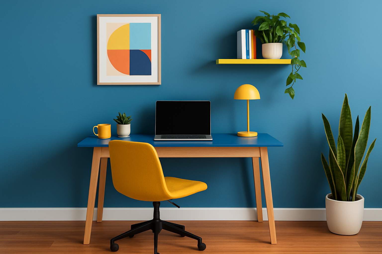 Cores que estimulam a produtividade no escritório