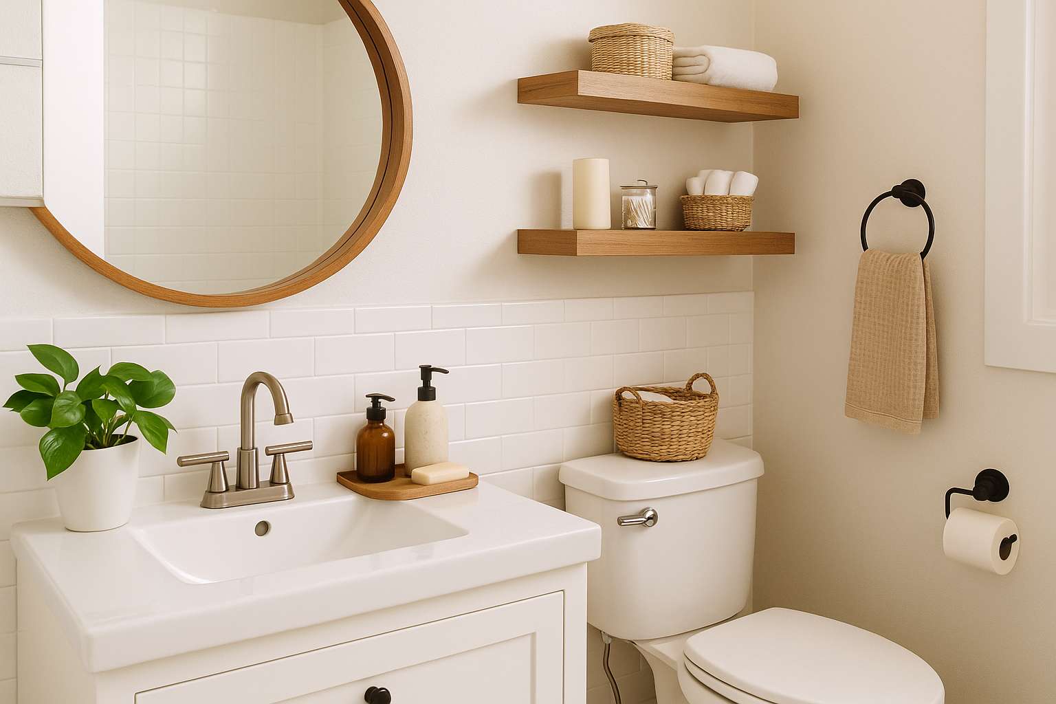 Ideias simples e baratas para decorar o banheiro