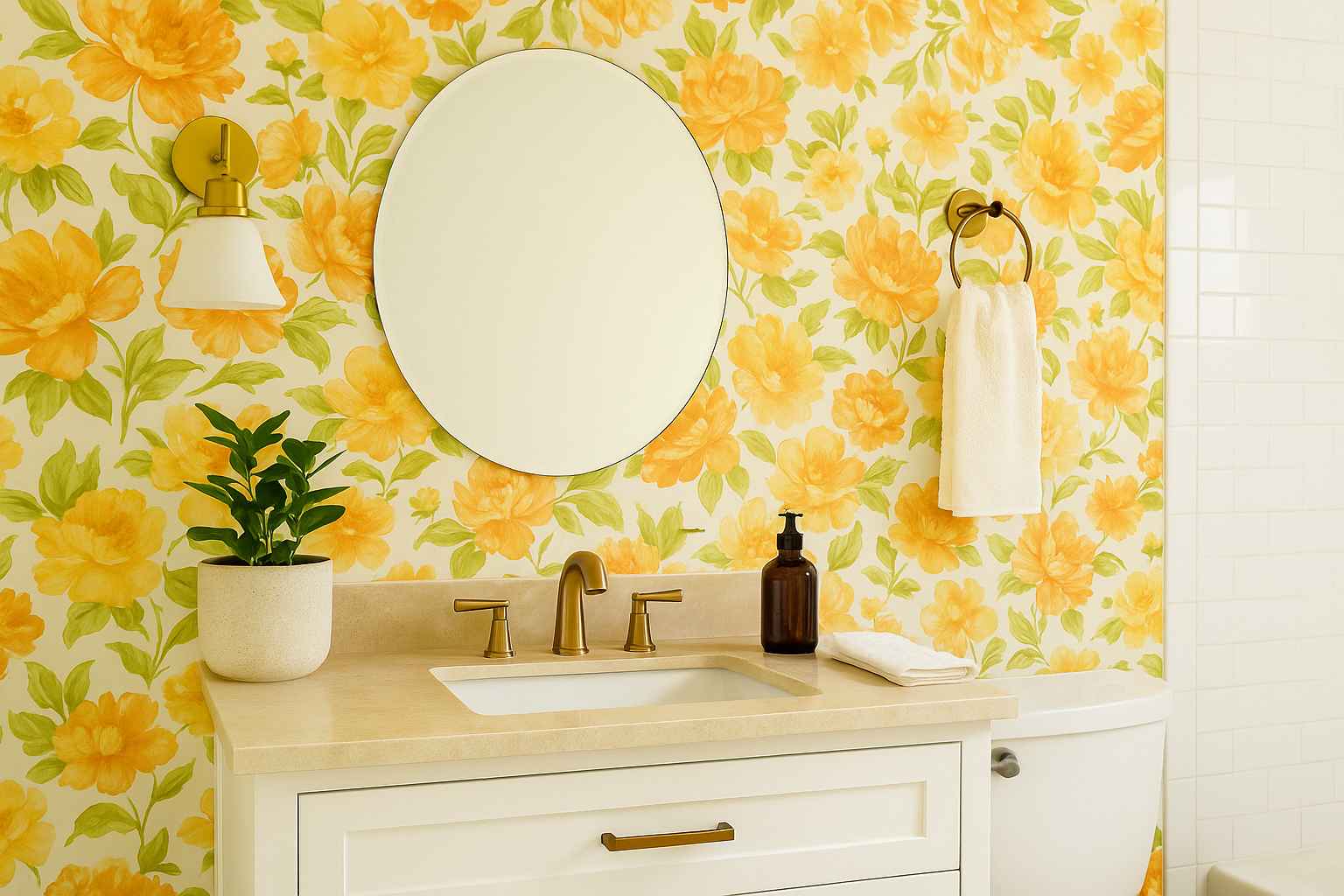 Papel de parede no banheiro: sim ou não?