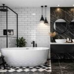 Banheiro preto e branco: como decorar com estilo