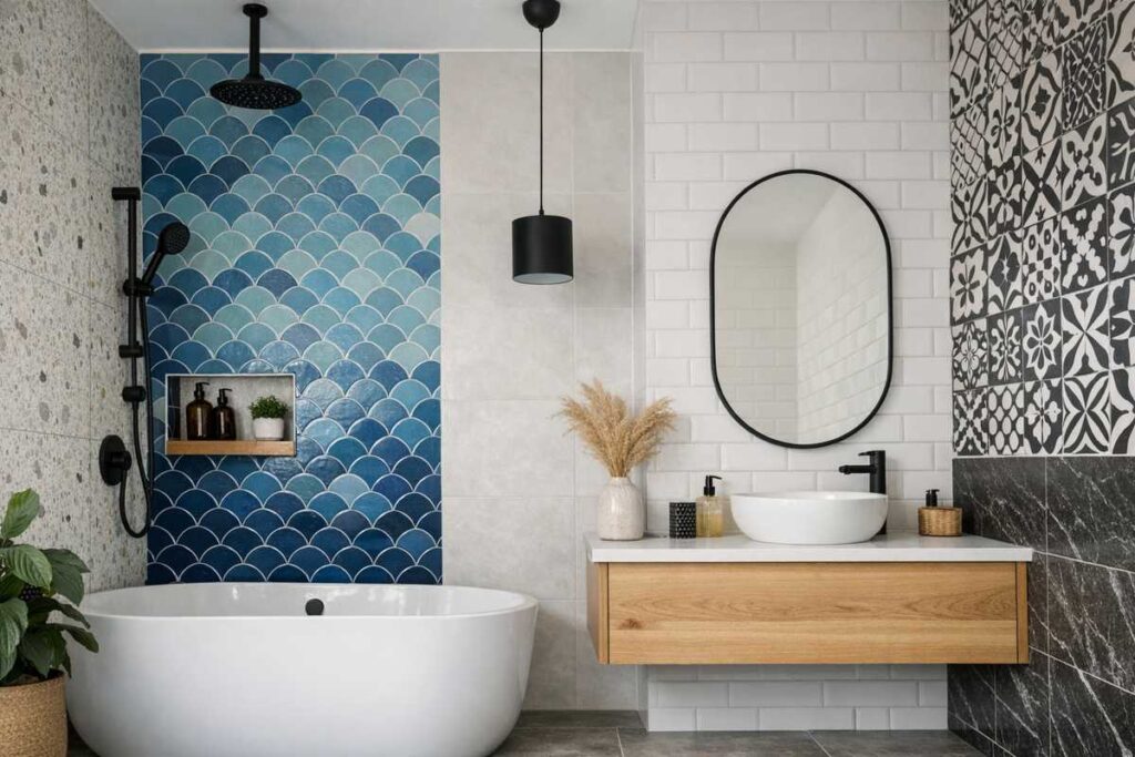 Como combinar azulejos no banheiro