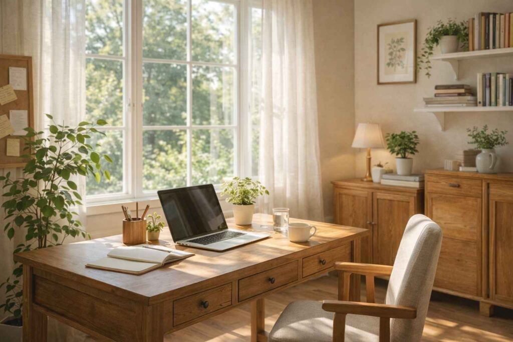 Como usar iluminação natural no home office