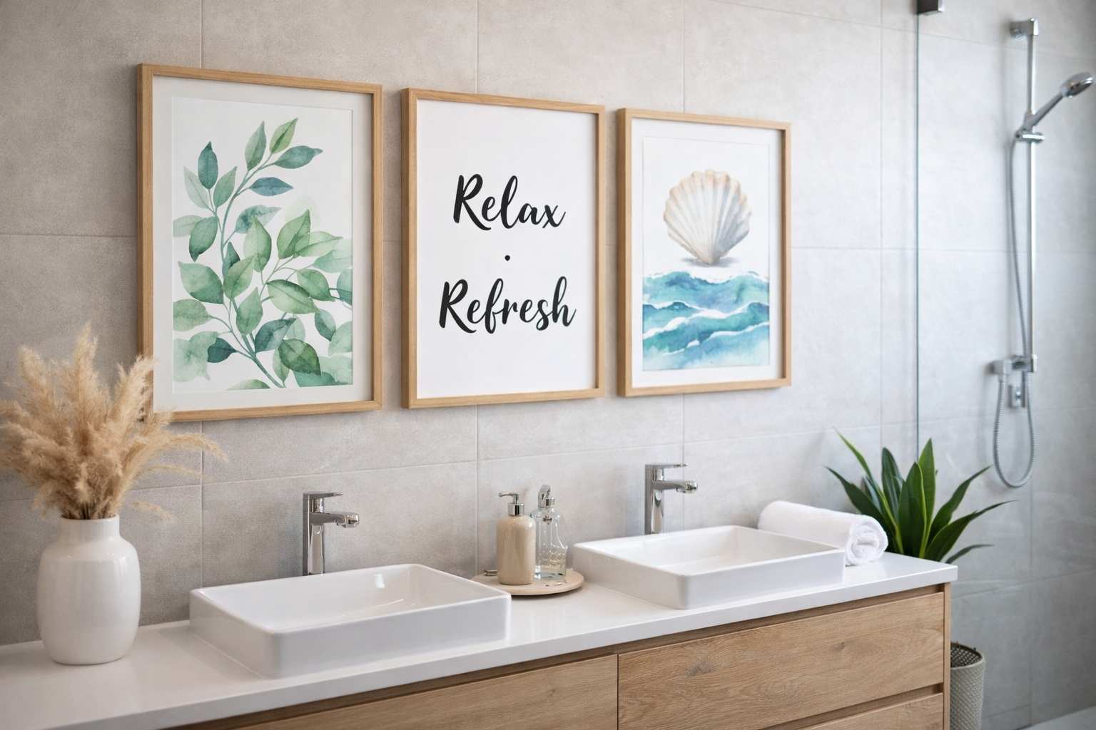 Como usar quadros e pôsteres no banheiro