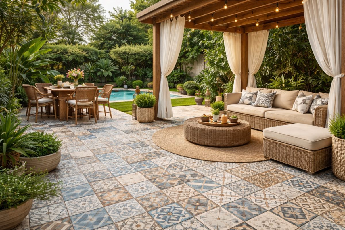 Como usar pisos decorativos na área externa