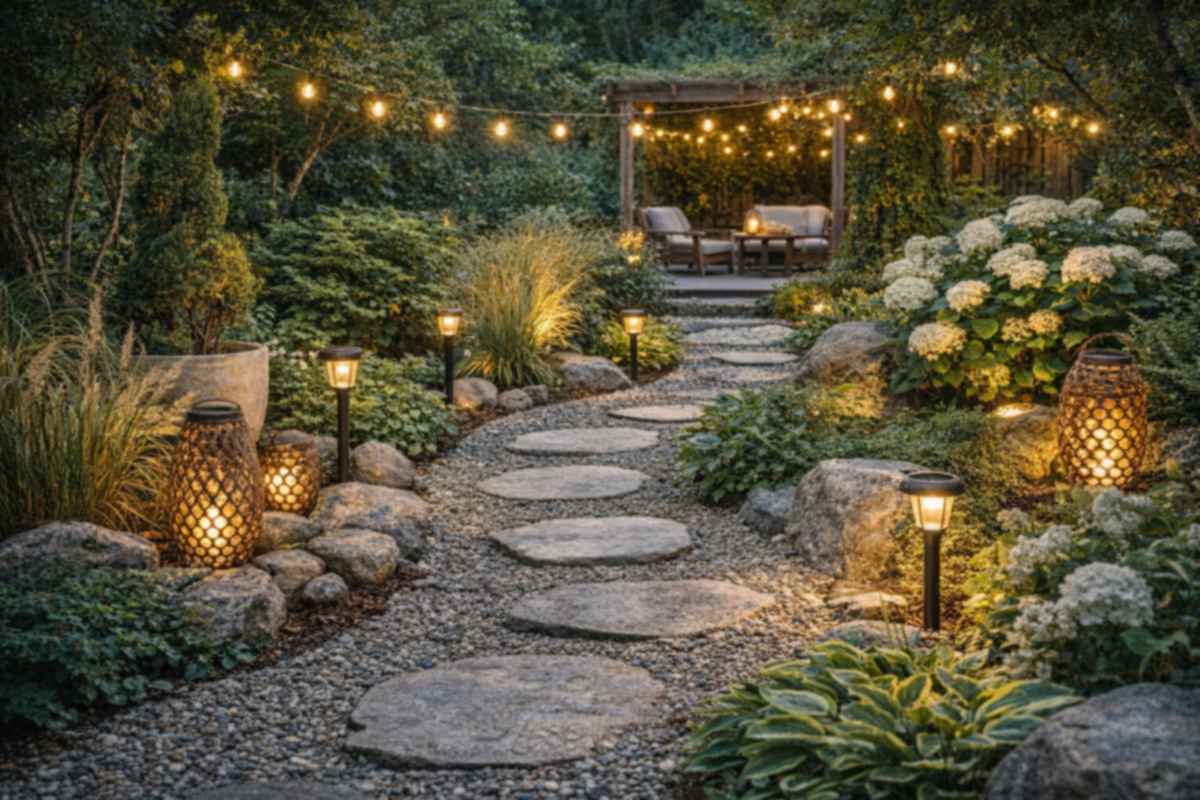 Como fazer a iluminação de jardins com energia solar