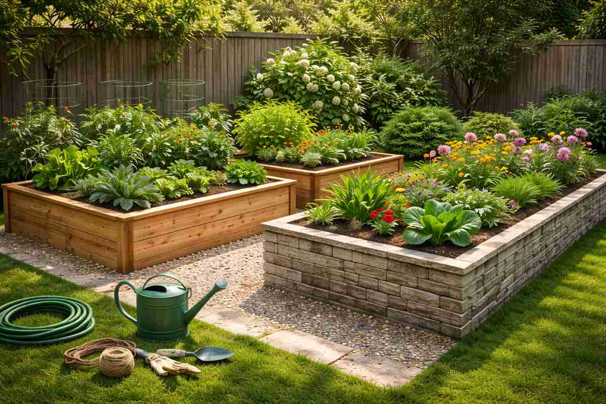 Como fazer canteiros elevados para o jardim