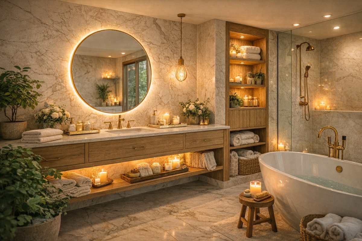 Como fazer um banheiro de luxo com pouco