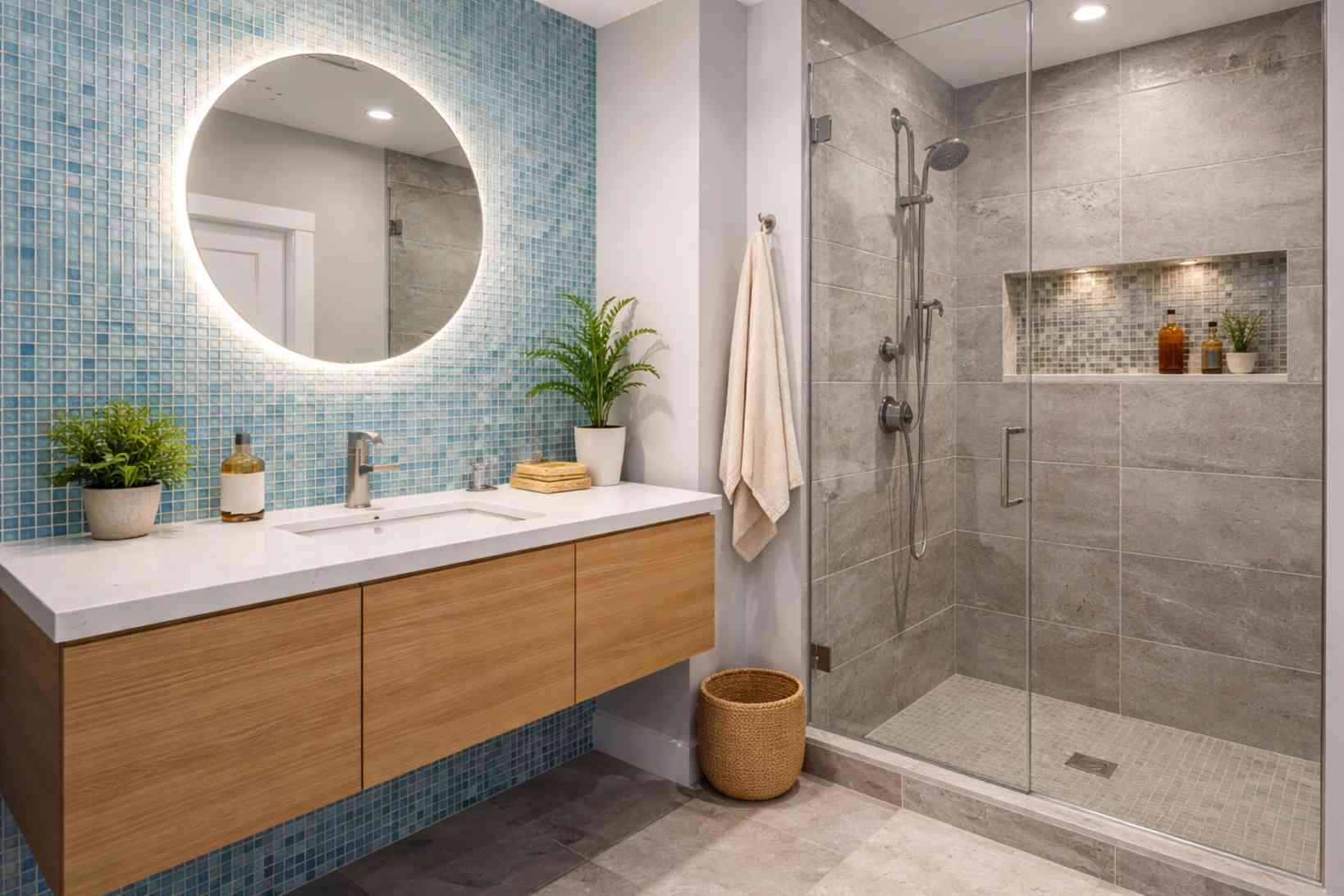 Decoração com pastilhas no banheiro: onde e como usar