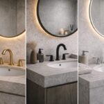 Decoração de banheiro com metais dourados, pretos ou cromados: como escolher