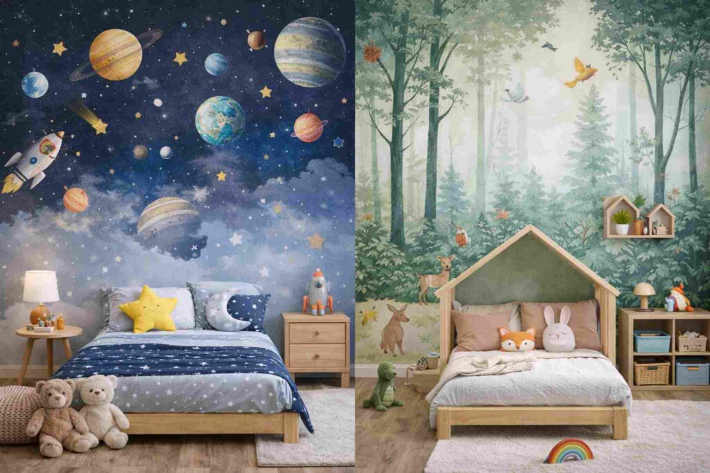 7 temas populares para quarto infantil em 2026