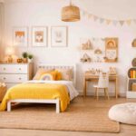 quarto infantil simples em um espaço mágico