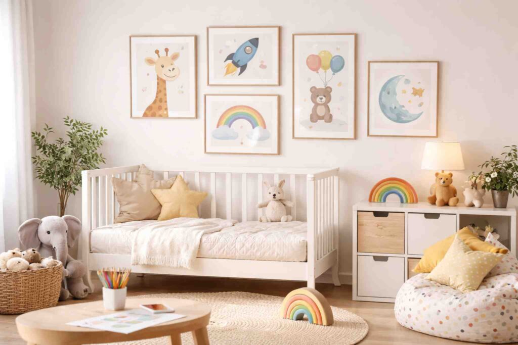 quadros e arte para o quarto infantil
