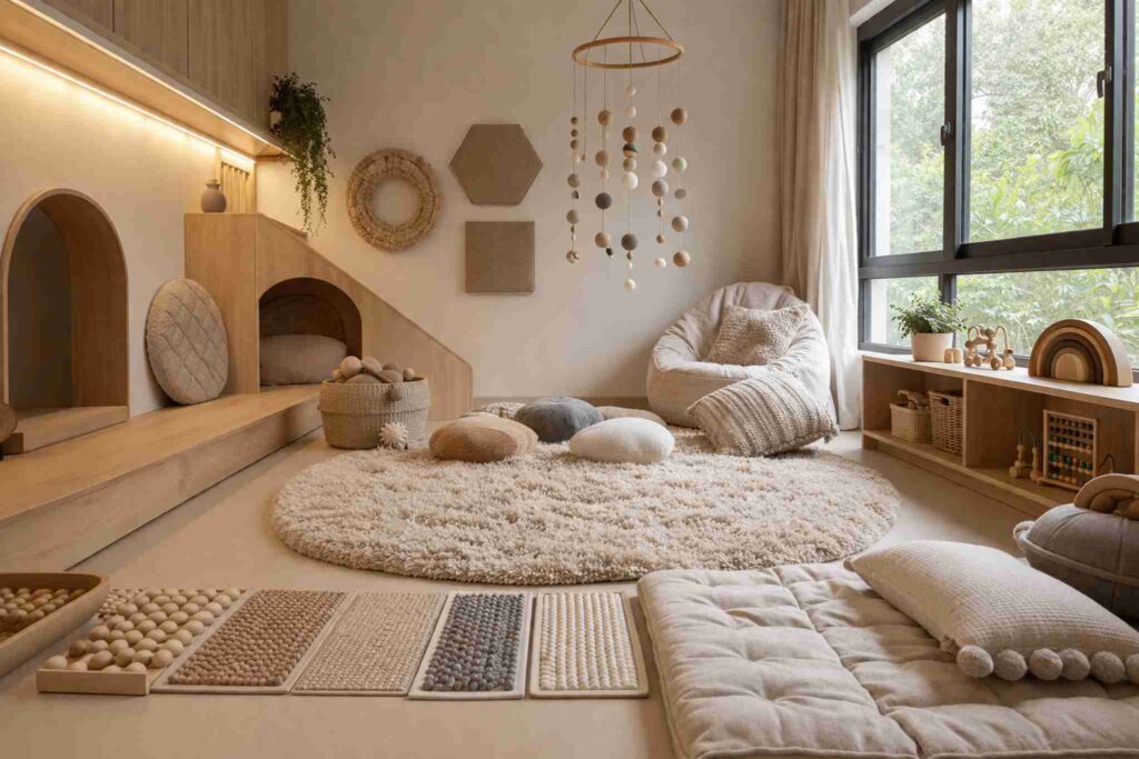 quarto infantil com decoração sensorial